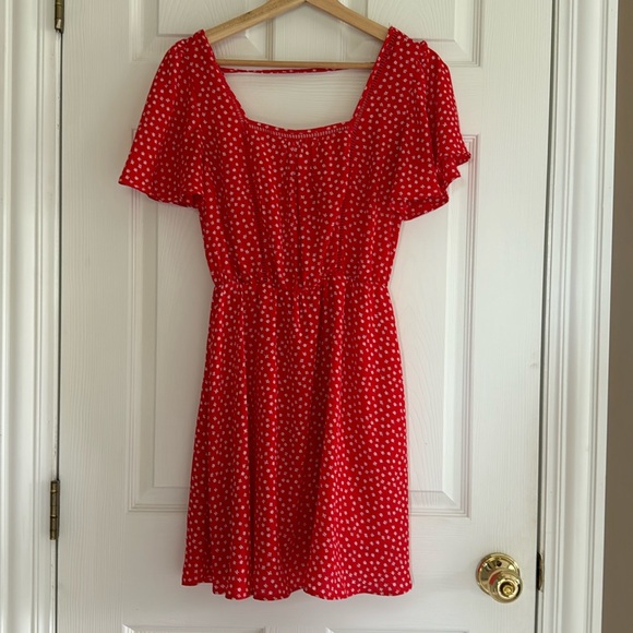 Sienna Sky Red and White Floral sun dress - Picture 1 of 9